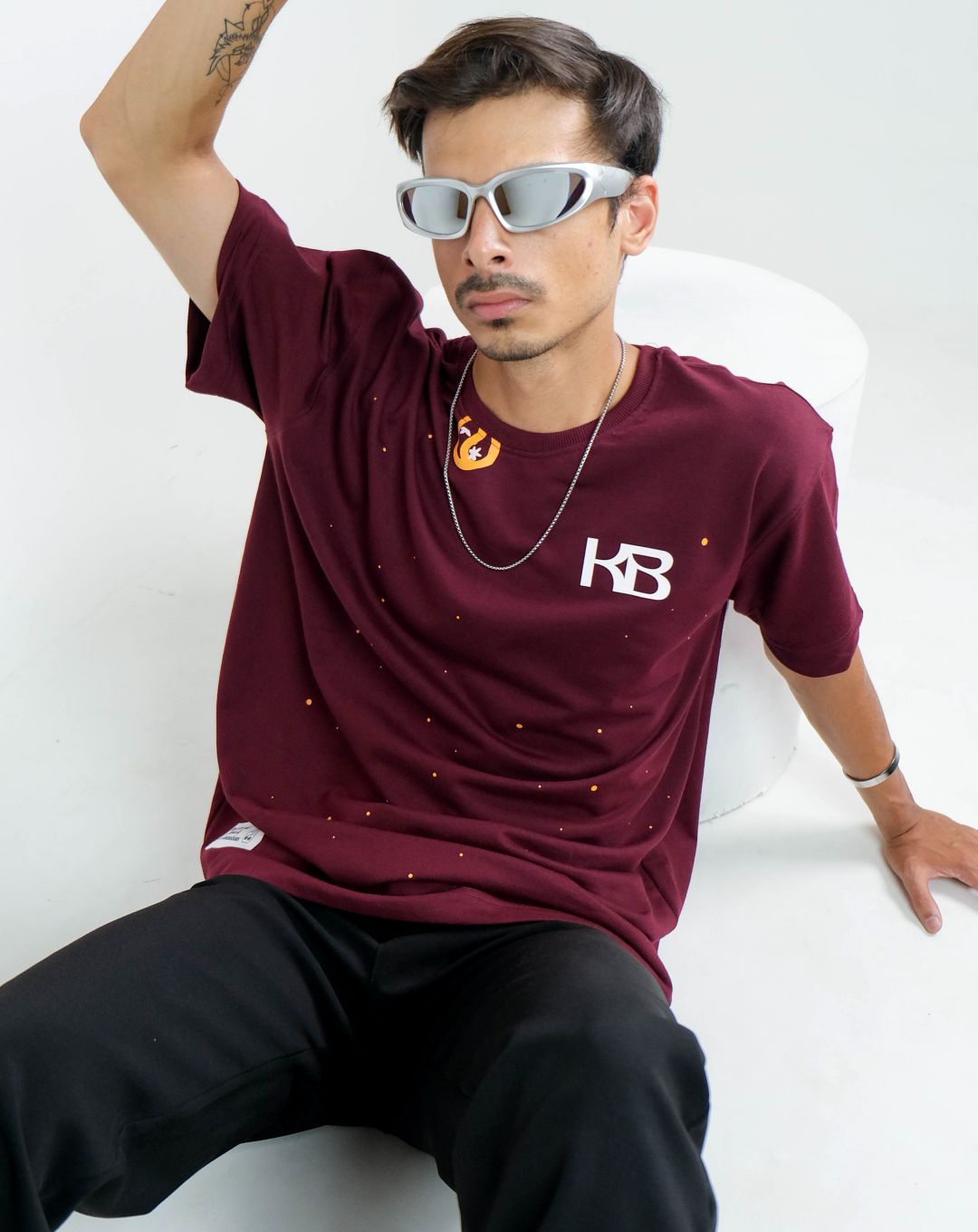 MEDITATE KARO | MAROON | OVERSIZED T-SHIRT