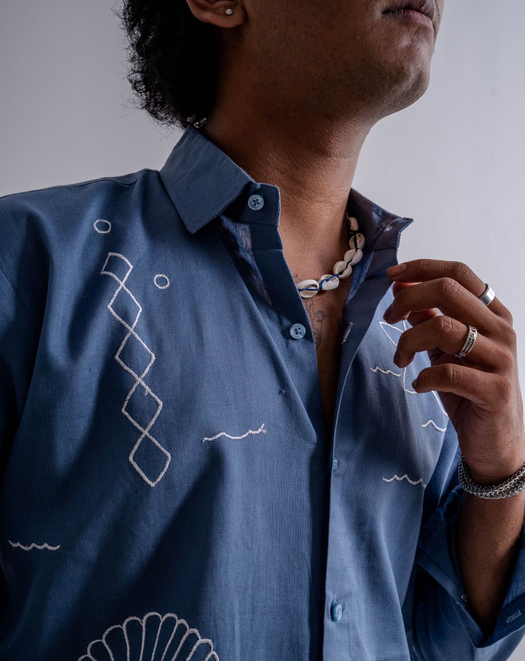 Into The Sea | Oversize Shirt | Sea Blue | Unisex | Linen