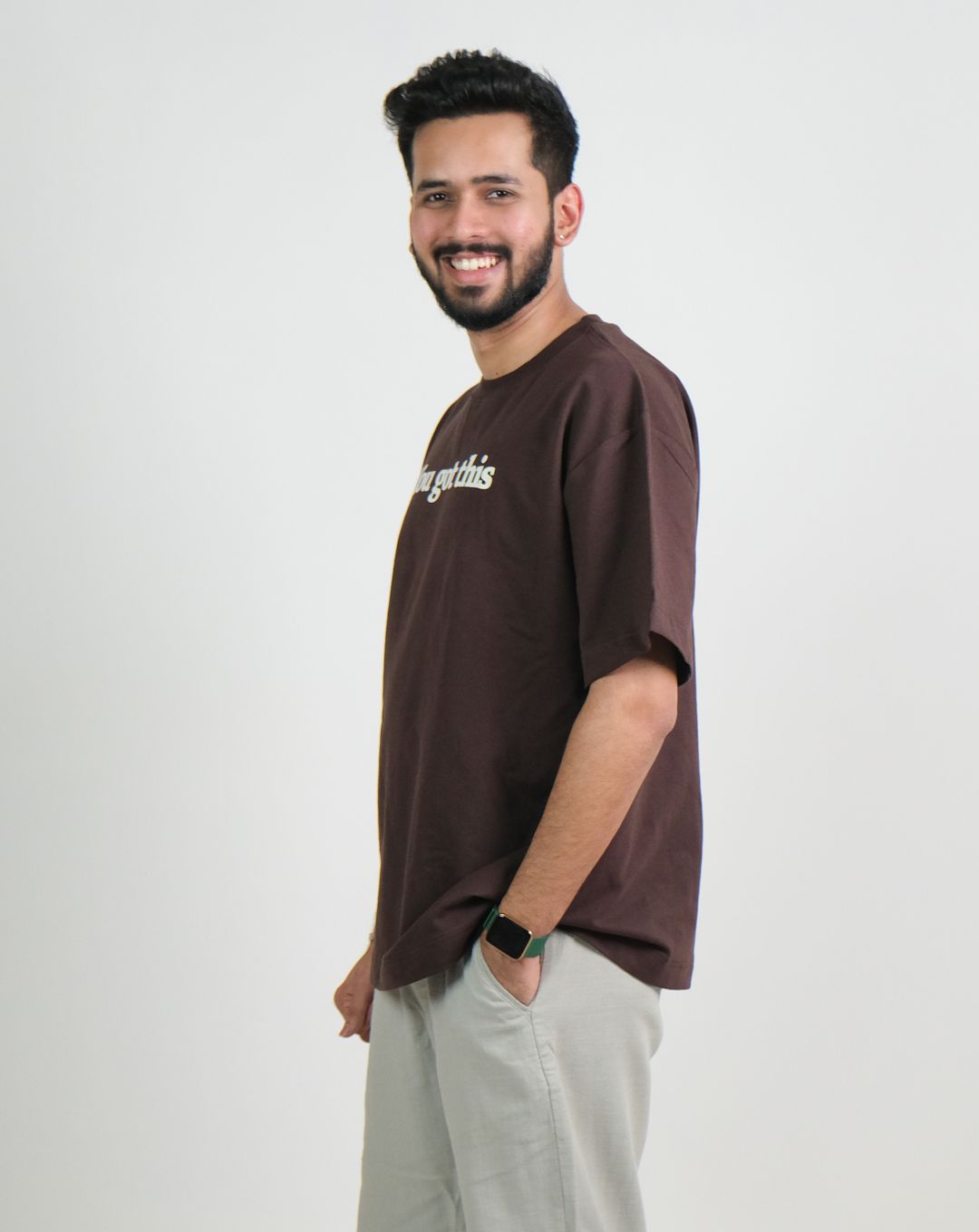 You Got This | Over Sized T-Shirt |3D Print | Brown