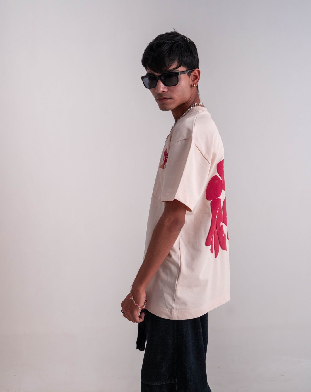 STAY AMEER | MARSHMELLOW | UNISEX T-SHIRT WITH POCKET | (PUFF PRINT)