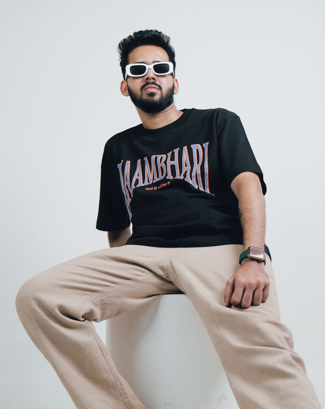 NIGHT MOON | BLACK | OVERSIZE UNISEX TSHIRT