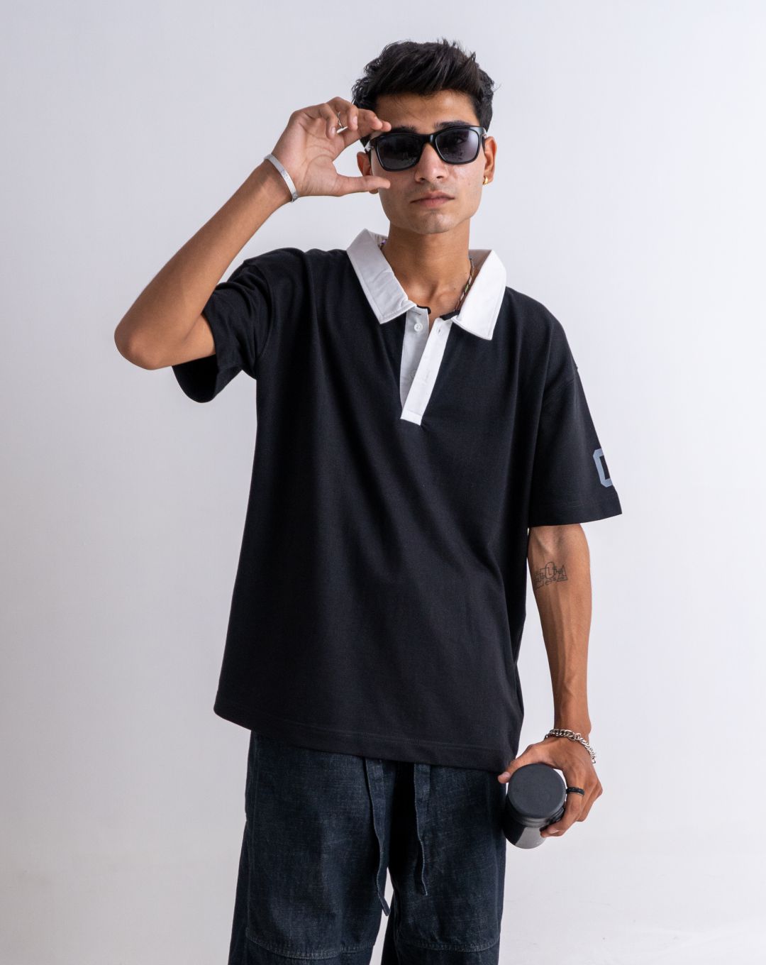 Euphoria | Polo T Shirt | Oversize | Black