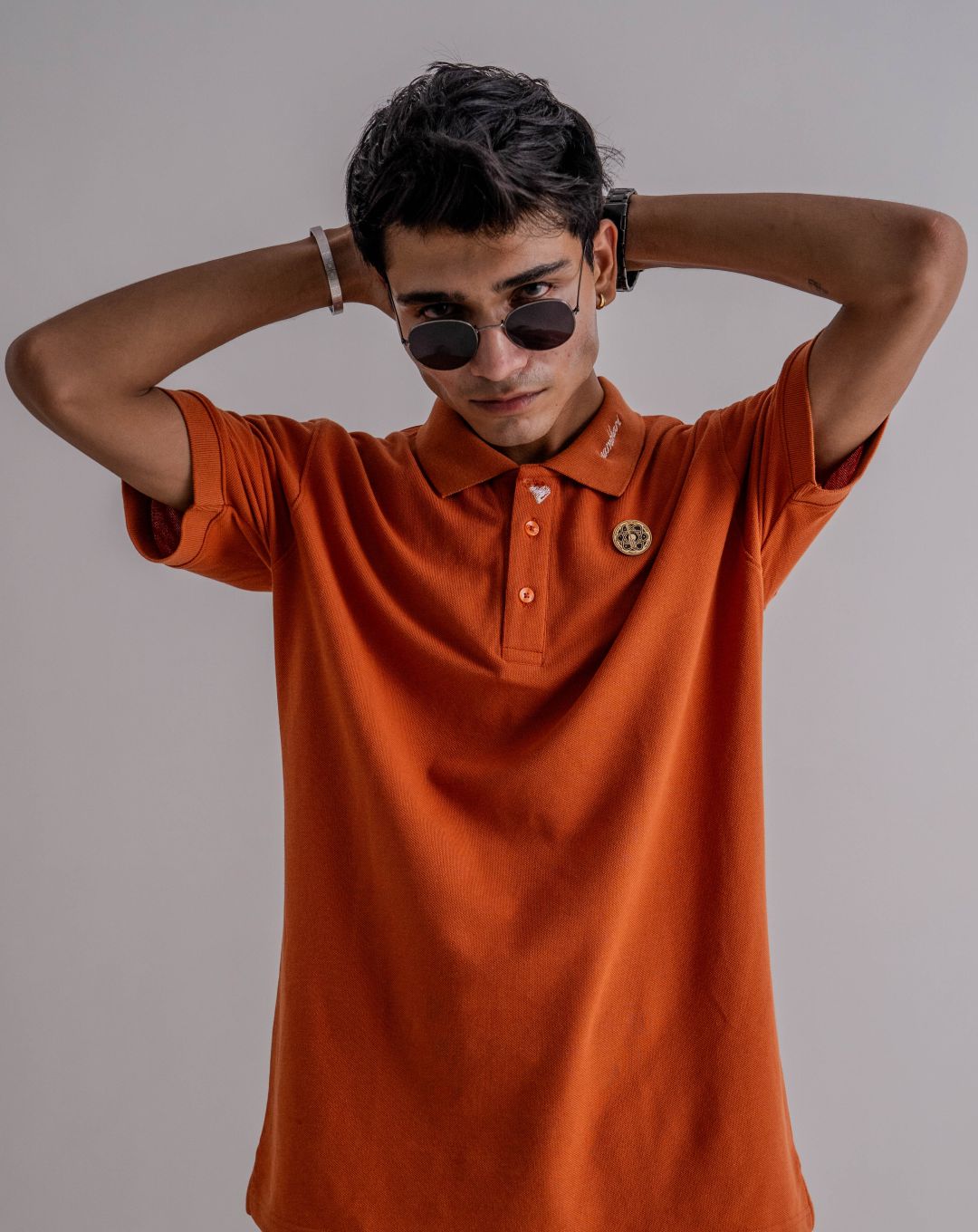 Heart | Polo T Shirt | Oversize | Orange