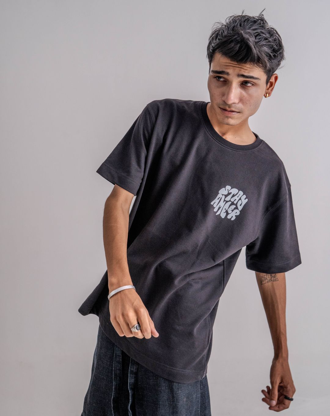 STAY AMEER | BLACK | UNISEX T-SHIRT | (PUFF PRINT)