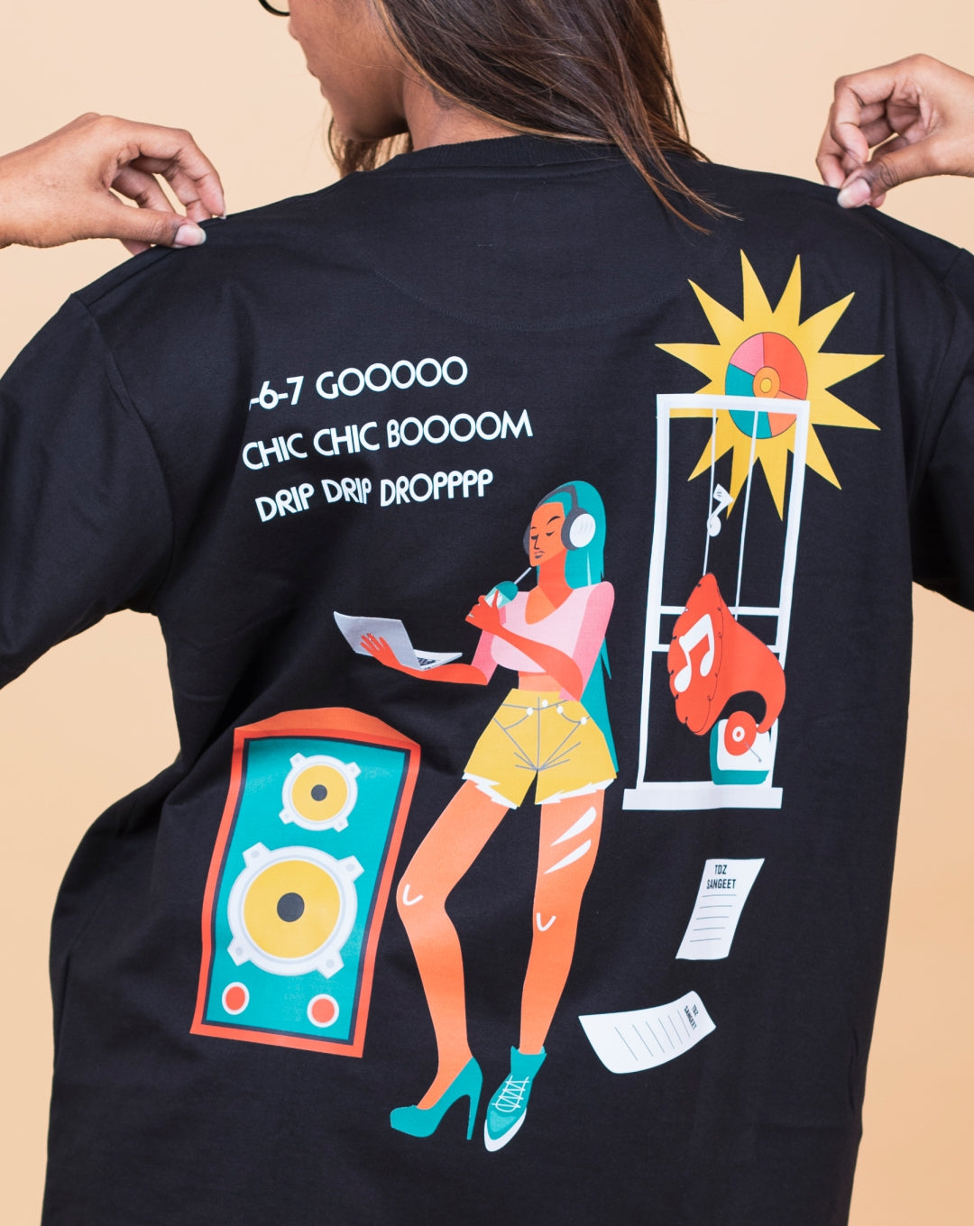 Get in the Zone | Over Sized T-Shirt | TDZ-The Dance Zone | Black