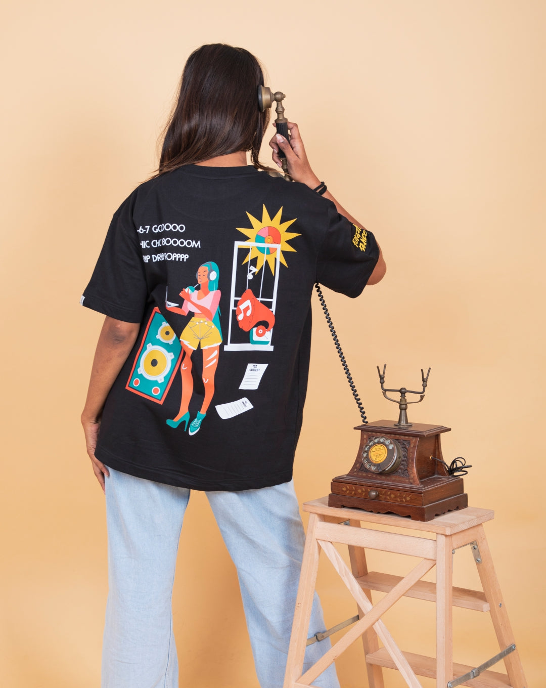 Get in the Zone | Over Sized T-Shirt | TDZ-The Dance Zone | Black