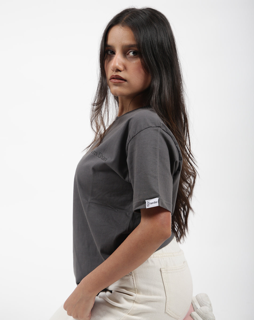 SOLID GREY REGULAR FIT TSHIRT