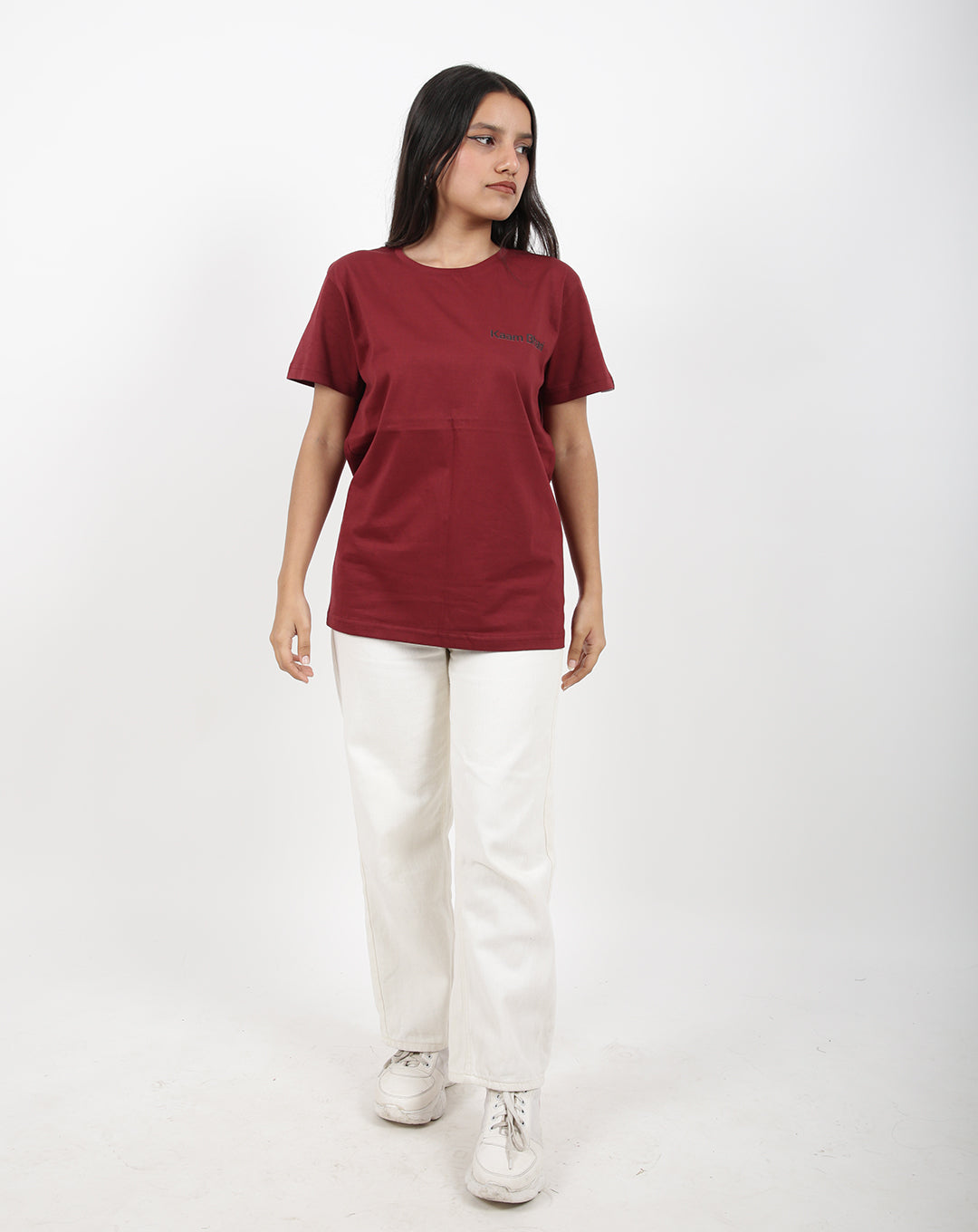SOLID MAROON REGULAR FIT T-SHIRT