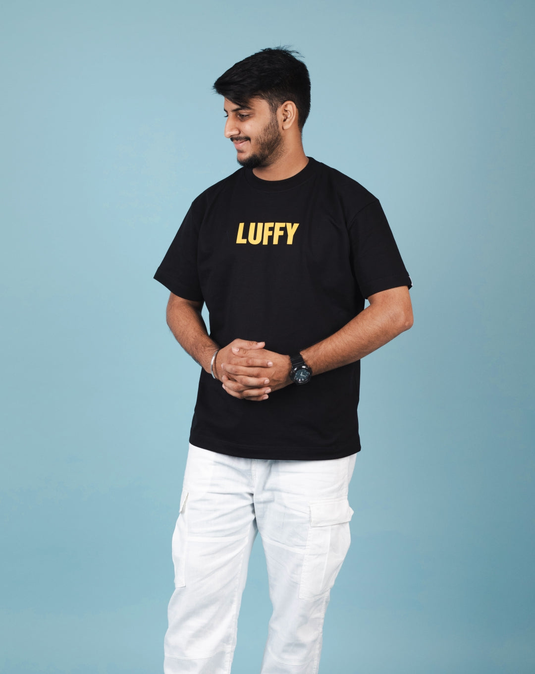 LUFFY | ANIME BLACK OVERSIZE UNISEX TSHIRT | COTTON
