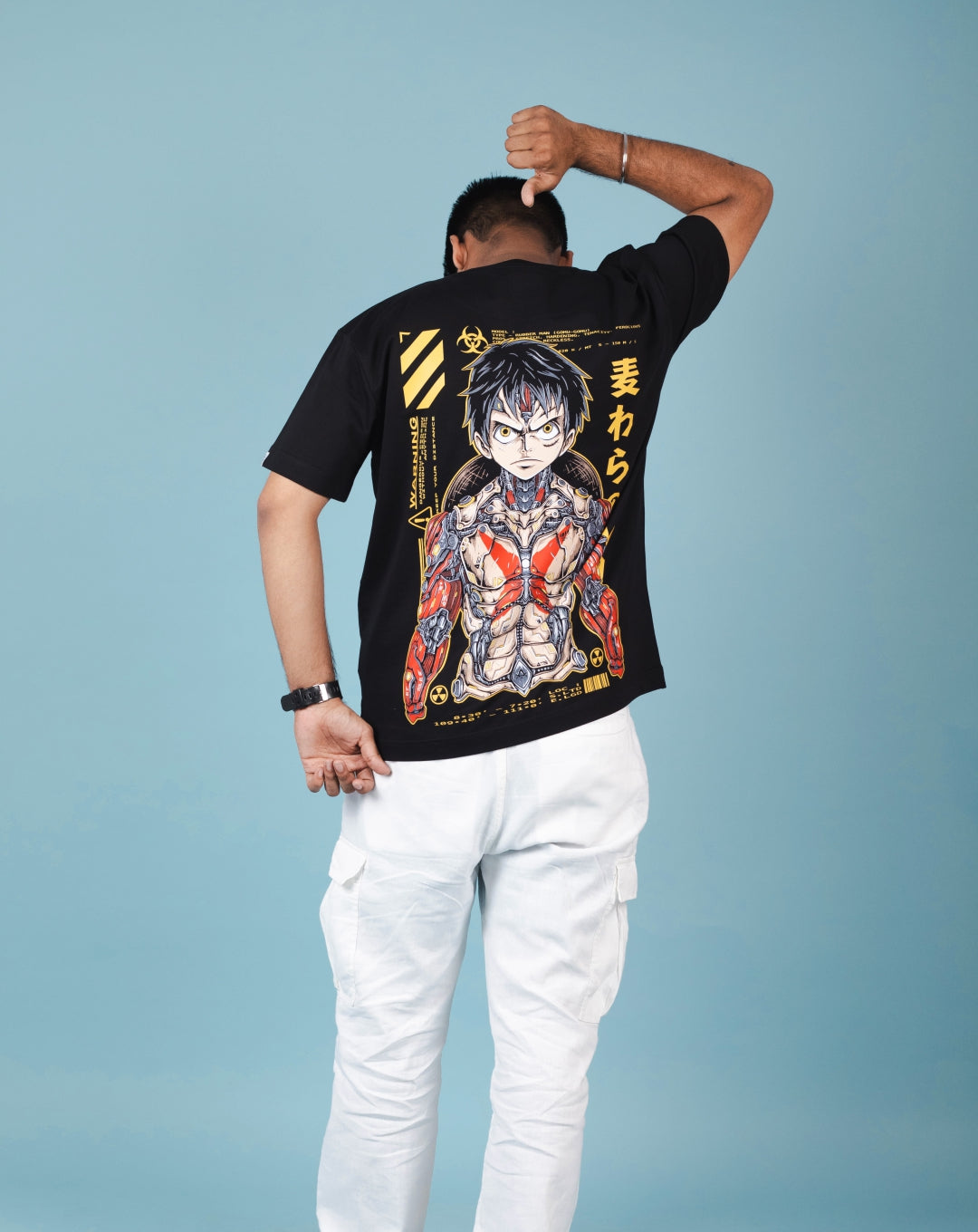 LUFFY | ANIME BLACK OVERSIZE UNISEX TSHIRT | COTTON