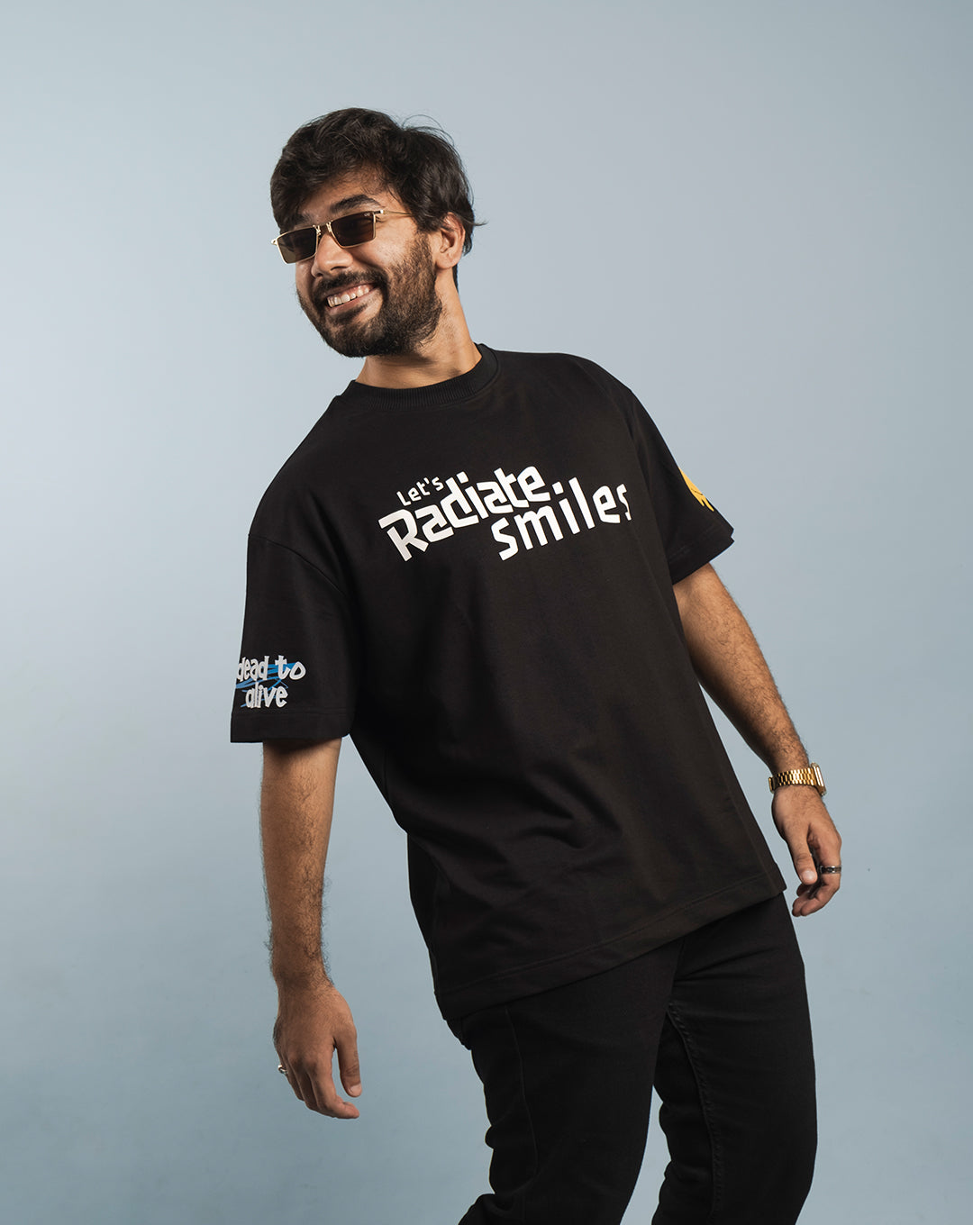 Let's Radiate Smile | Over Sized T-Shirt | Smile Radiator