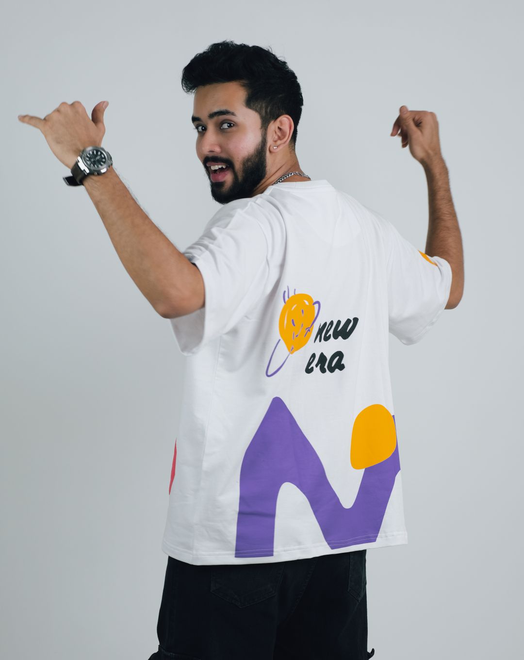 DANCED TILL DAWN | WHITE | OVERSIZE UNISEX TSHIRT | COTTON