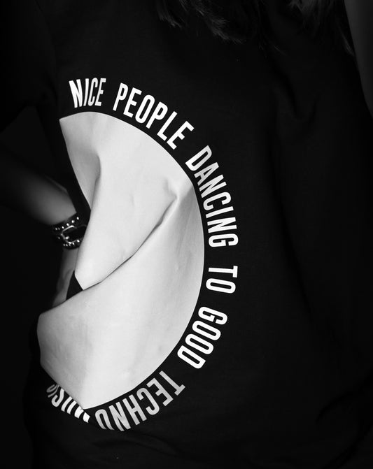Nice People | Reflective T-Shirt | Over Sized T-Shirt | Black | DJ Kiara