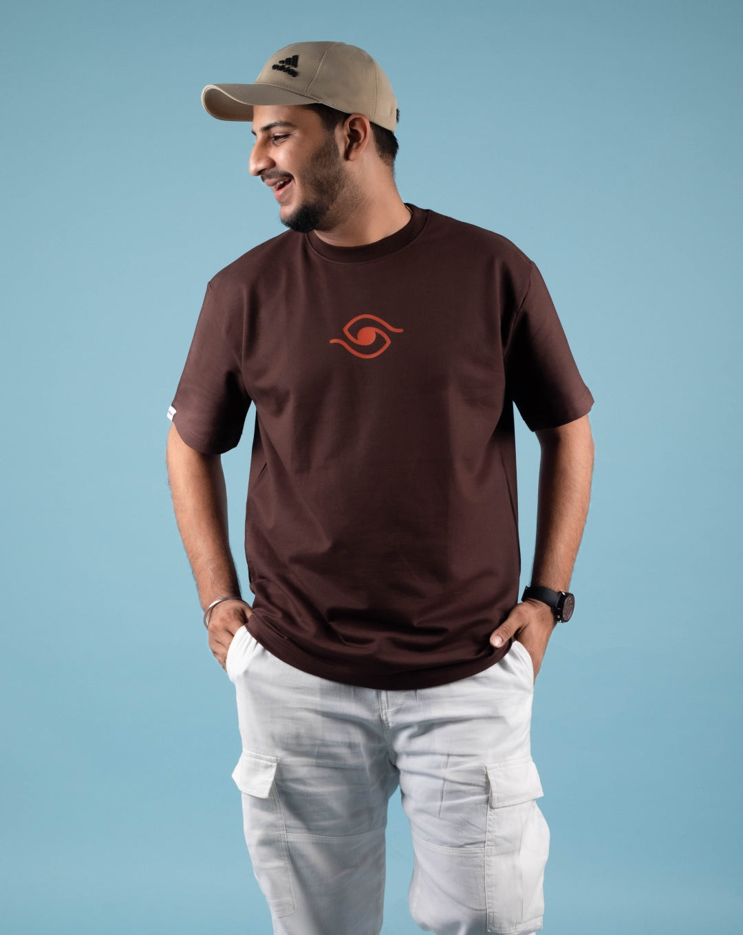 CAFFINE COVE | WHITE |BROWN | OVERSIZED UNISEX T-SHIRT