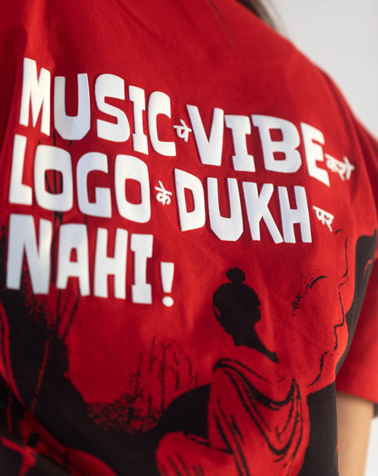 Music Pe Vibe Karo | Red | REGULAR UNISEX T-SHIRT
