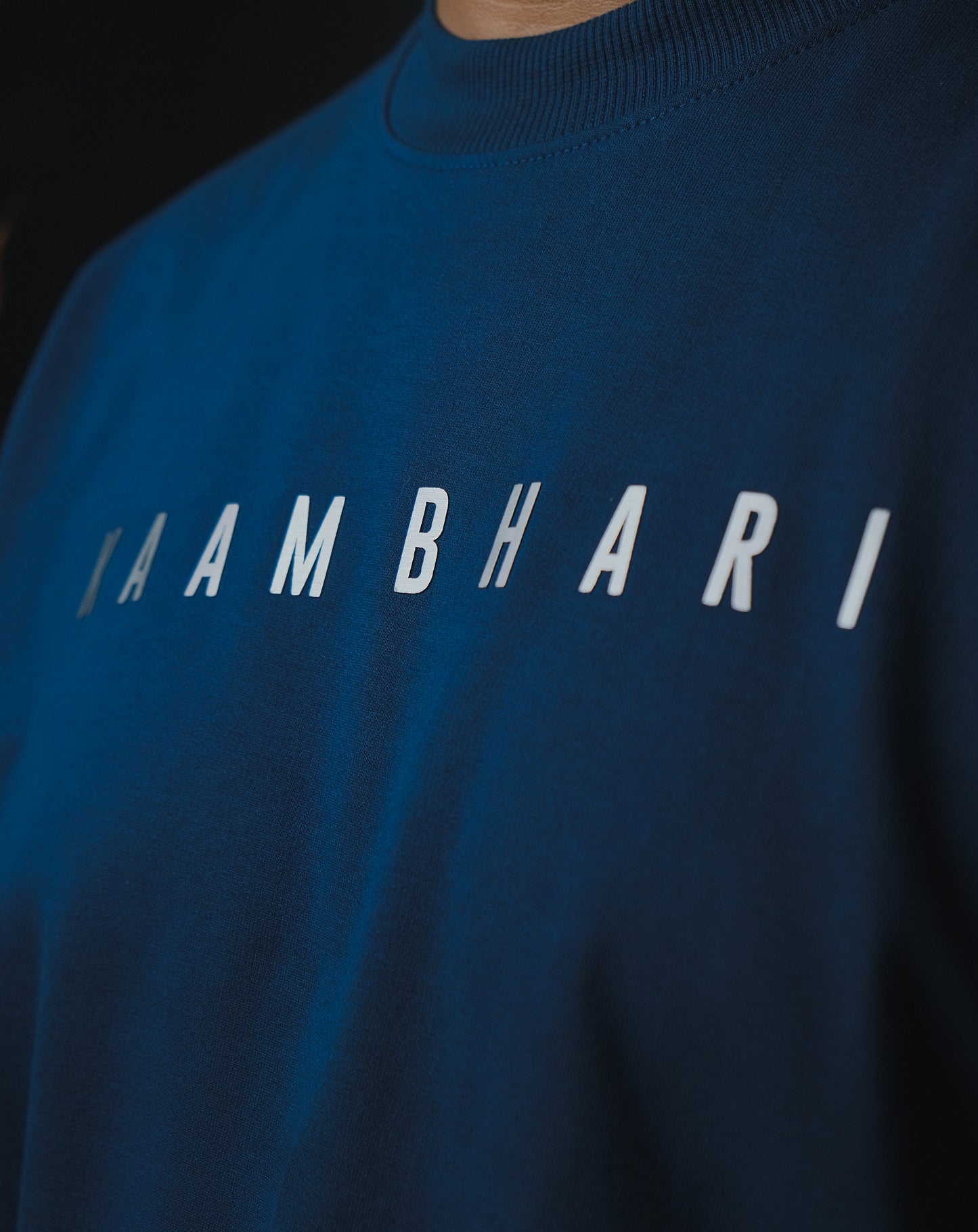 Kaam Bhari Reflective Solid | 250 GSM | Teal Blue | Over Size