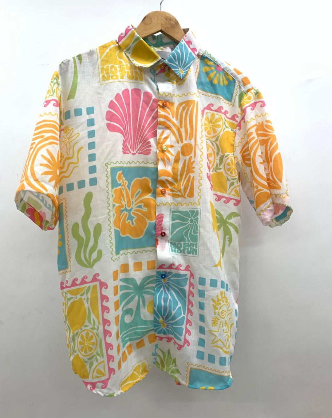 Sea Horse  | Oversize Shirt | Embroidery | Unisex | Linen