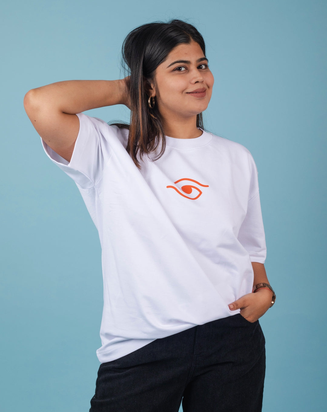 CAFFINE COVE | WHITE |BROWN | OVERSIZED UNISEX T-SHIRT