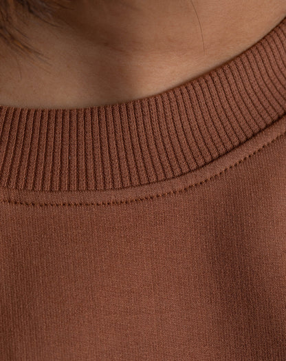 Kaam Bhari Signature Crop Top | Brown | Oversize