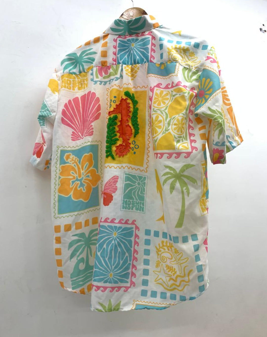 Sea Horse  | Oversize Shirt | Embroidery | Unisex | Linen