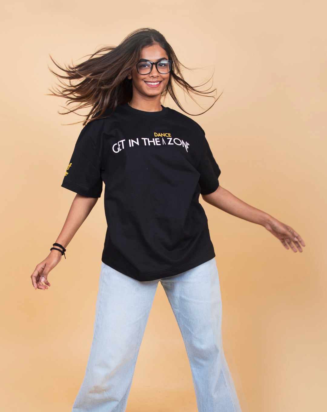 Get in the Zone | Over Sized T-Shirt | TDZ-The Dance Zone | Black