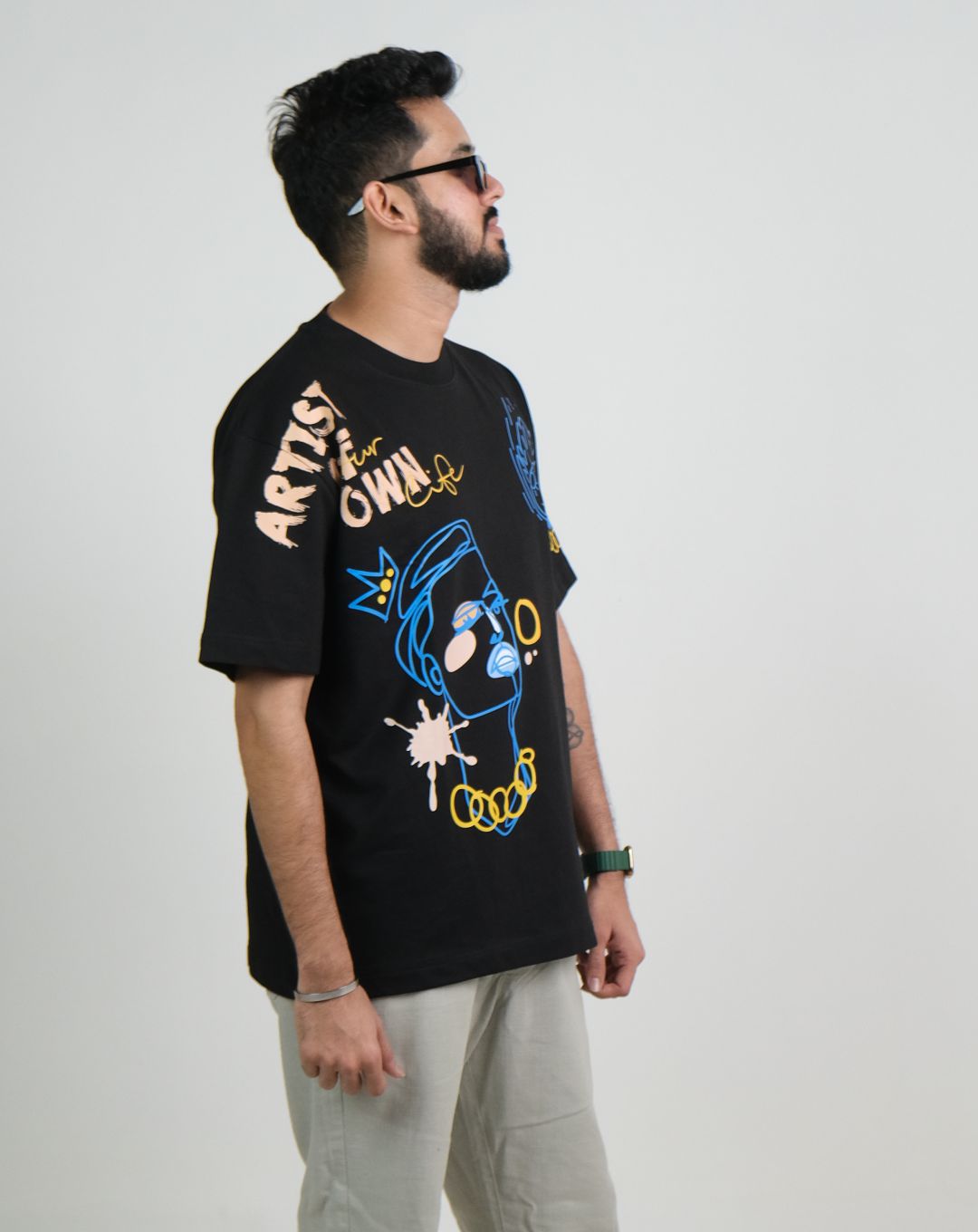 ARTIST OF YOUR OWN LIFE | BLACK | OVERSIZE UNISEX TSHIRT