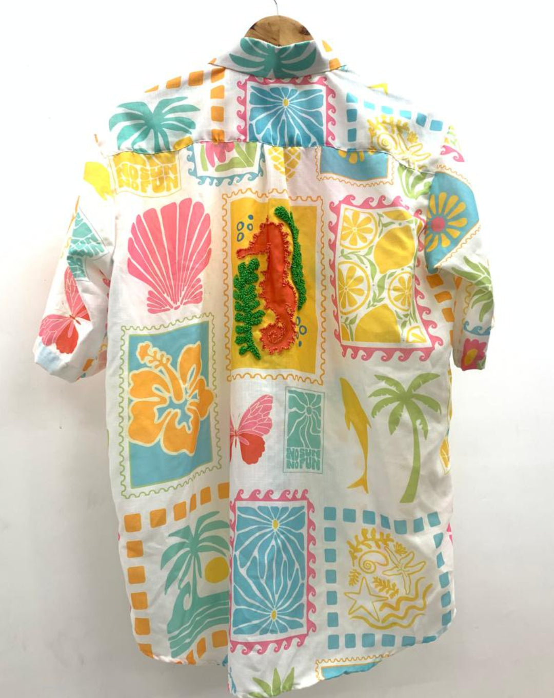 Sea Horse  | Oversize Shirt | Embroidery | Unisex | Linen
