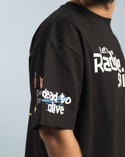 Let's Radiate Smile | Over Sized T-Shirt | Smile Radiator