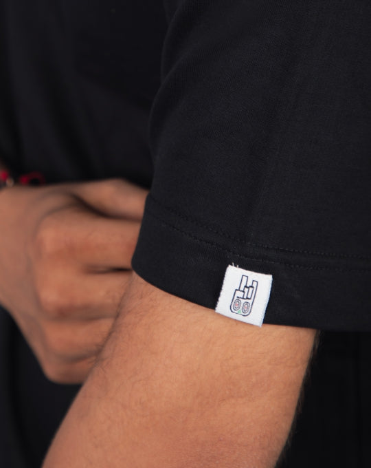SKILL | Over Sized T-Shirt | Reflective | Black | Futurism