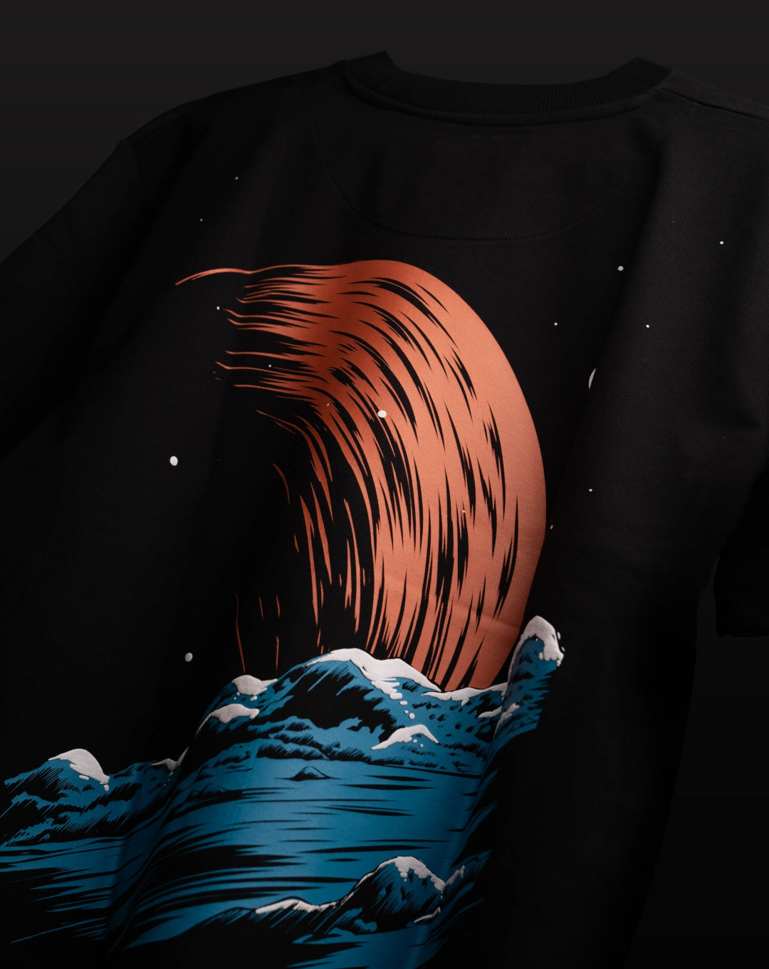 NIGHT MOON | BLACK | OVERSIZE UNISEX TSHIRT