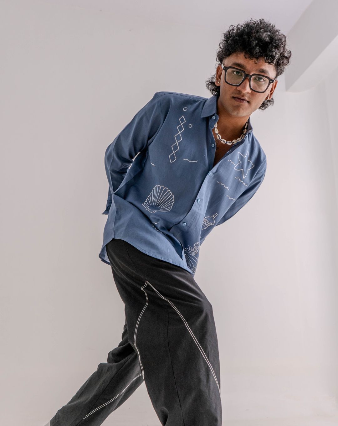 Into The Sea | Oversize Shirt | Sea Blue | Unisex | Linen