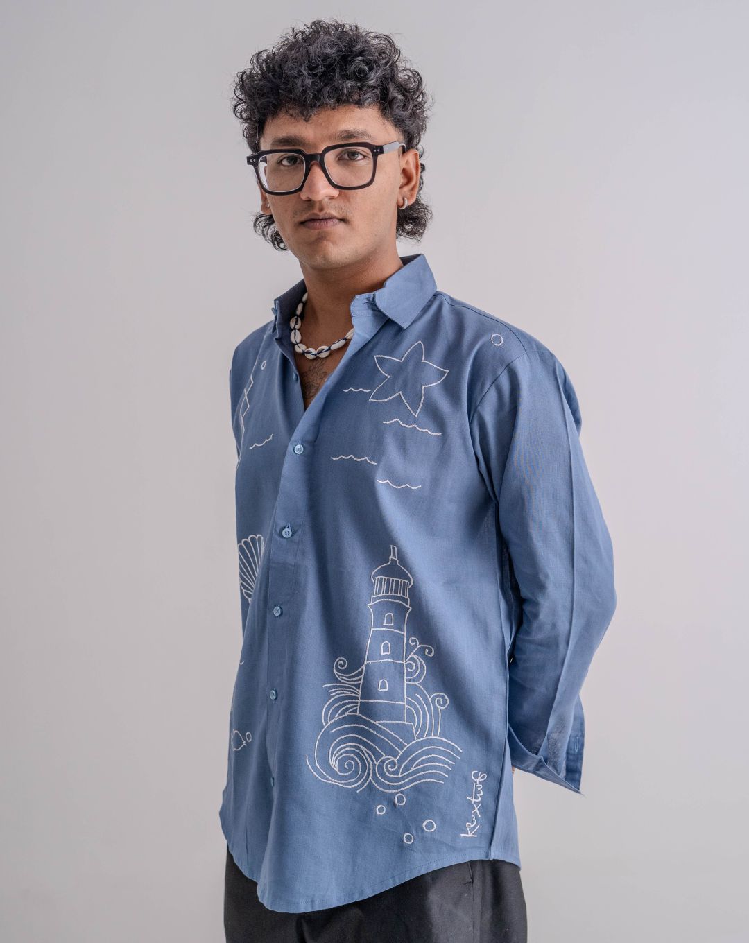 Into The Sea | Oversize Shirt | Sea Blue | Unisex | Linen