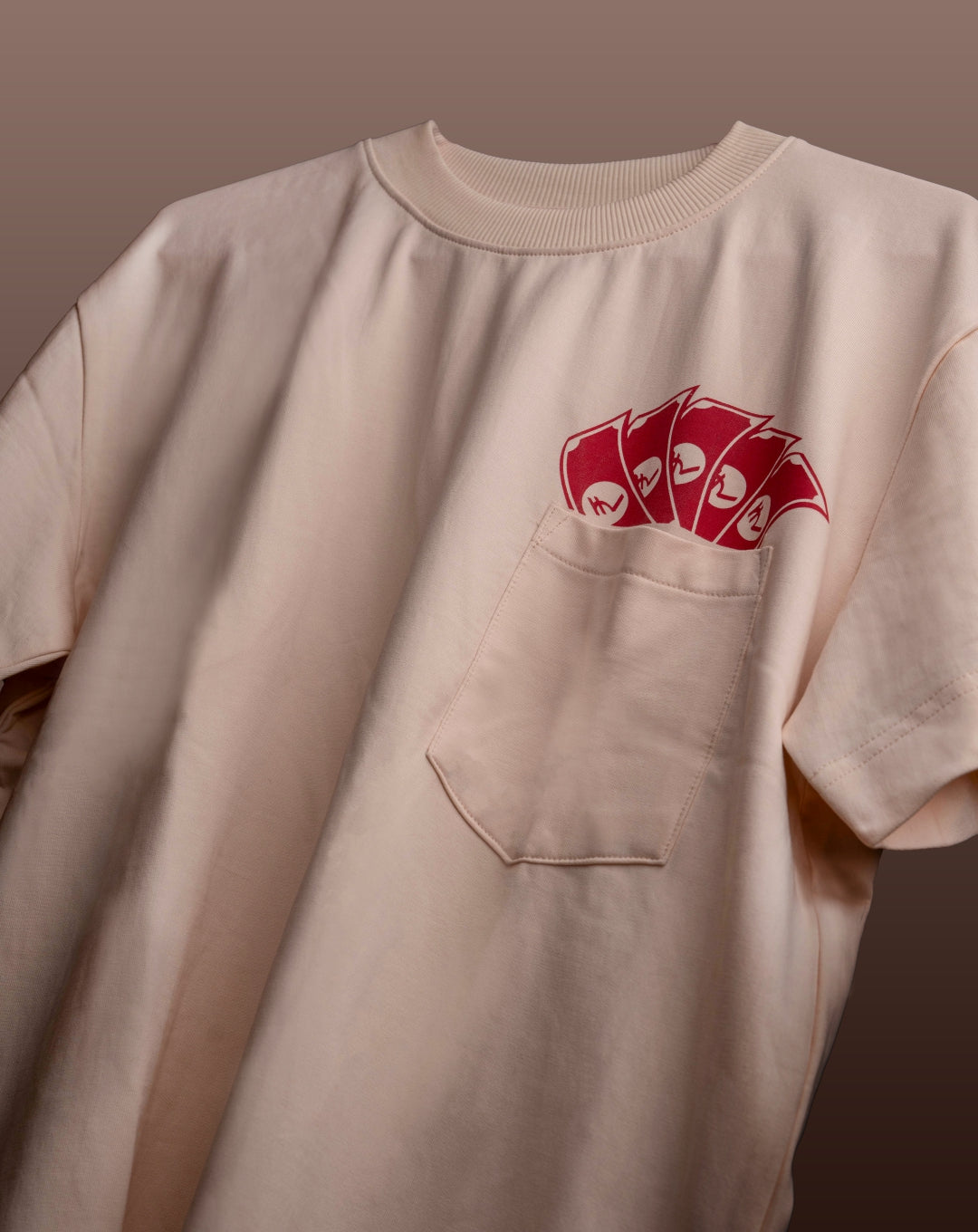 STAY AMEER | MARSHMELLOW | UNISEX T-SHIRT WITH POCKET | (PUFF PRINT)