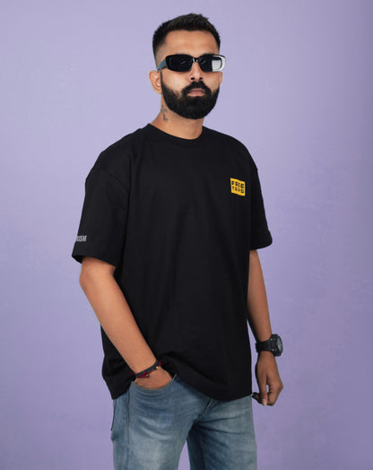 Free Trips | Over Sized T-Shirt | Black | Futurism