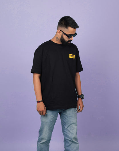 Free Trips | Over Sized T-Shirt | Black | Futurism