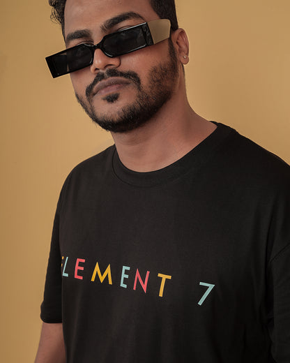 Headphone | Over Sized T-Shirt | Element7 | Black