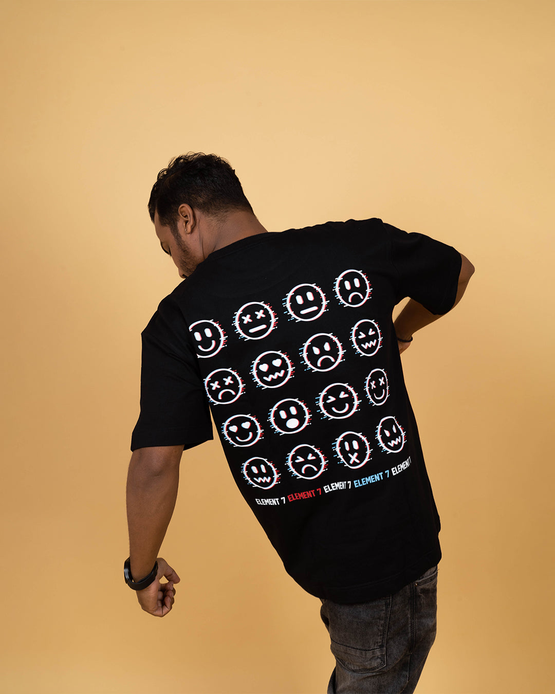 Devil Face | Over Sized T-Shirt | Element7 | Black