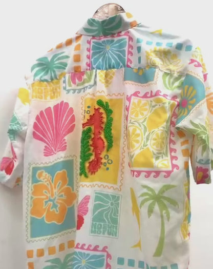 Sea Horse  | Oversize Shirt | Embroidery | Unisex | Linen