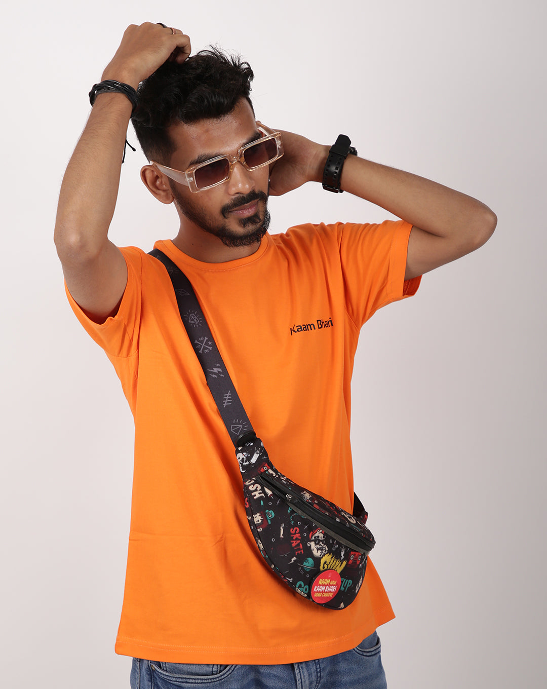 SOLID ORANGE REGULAR FIT TSHIRT