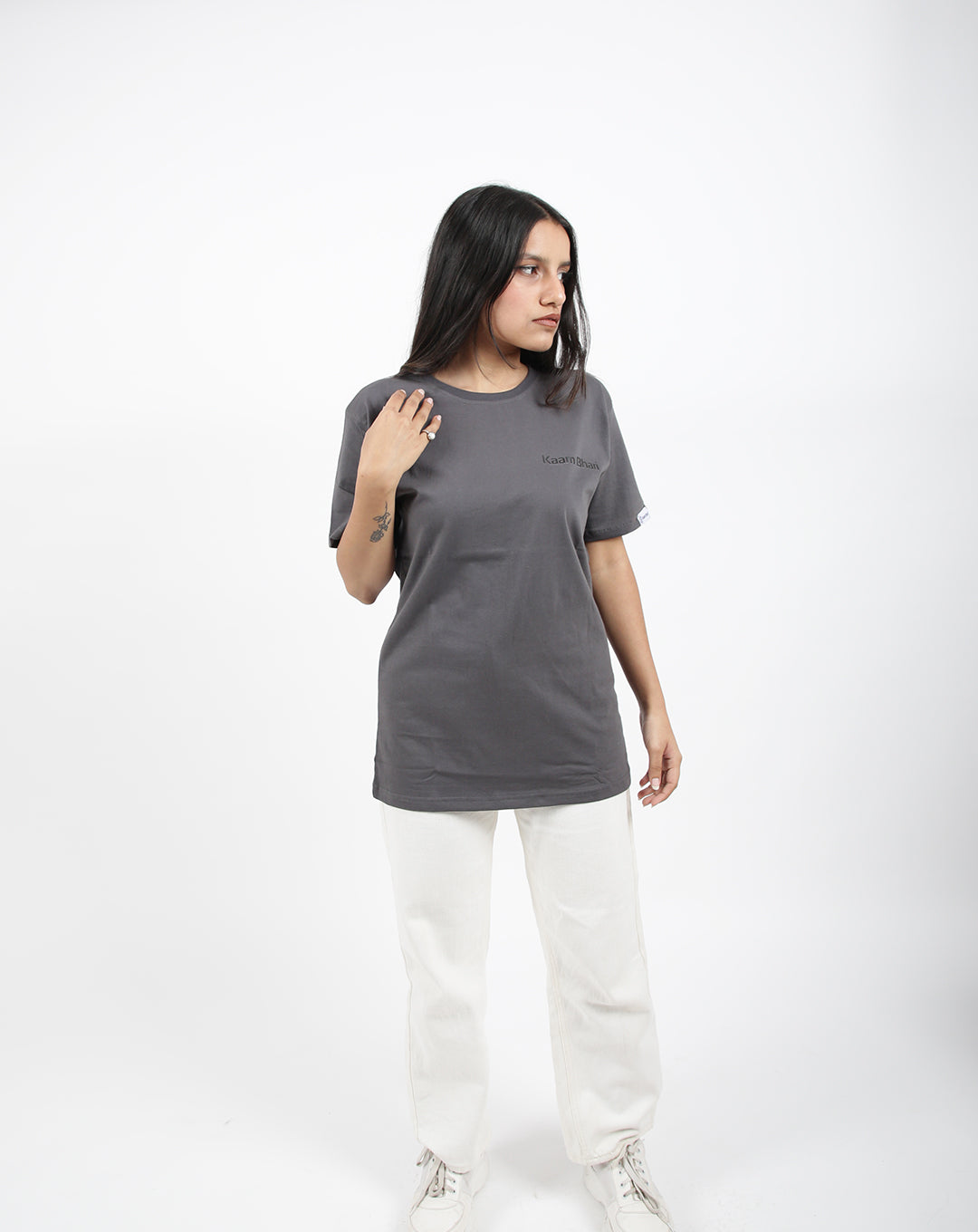 SOLID GREY REGULAR FIT TSHIRT