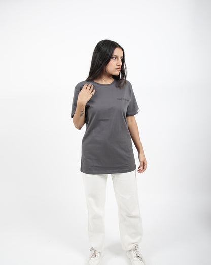 SOLID GREY REGULAR FIT TSHIRT