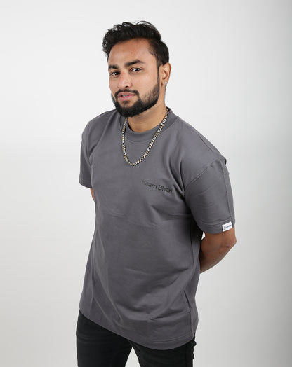 SOLID 250 CHARCOAL GREY OVERSIZE TSHIRT