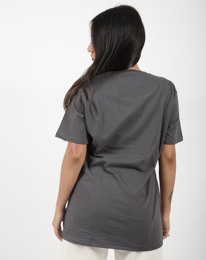 SOLID GREY REGULAR FIT TSHIRT