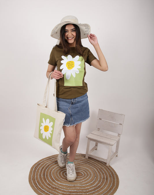 Real And Honest Joy (Unisex Round neck OLIVE regular T-shirt)