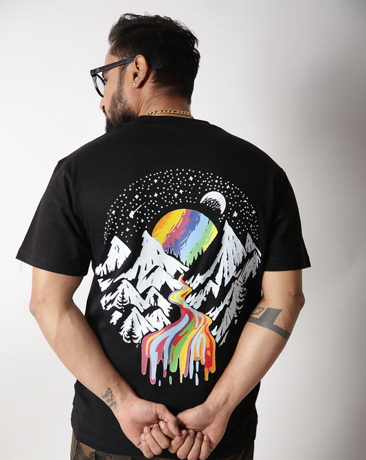 MOUNTAIN BLACK OVERSIZE T-SHIRT