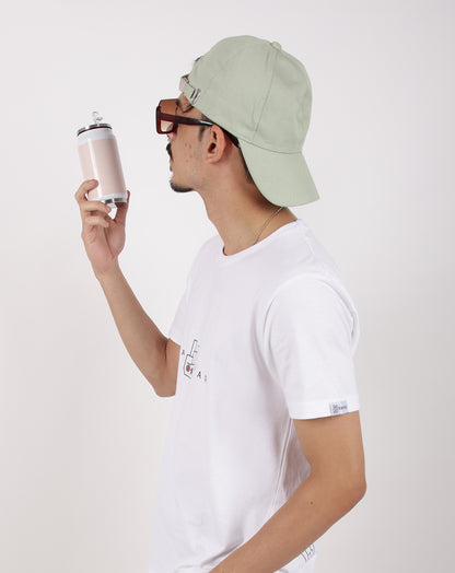 KAAMBHARI Signature White Round Neck Cotton Tees