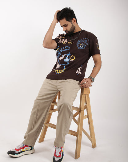 ARTIST OF YOUR OWN LIFE BROWN OVERSIZE UNISEX TSHIRT