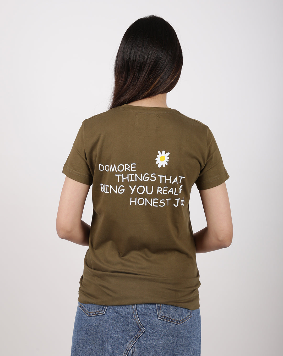Real And Honest Joy (Unisex Round neck OLIVE regular T-shirt)