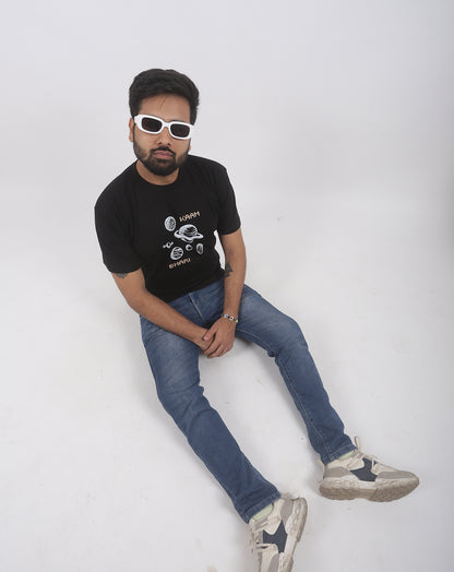 NASA BLACK OVERSIZE UNISEX TSHIRT COTTON